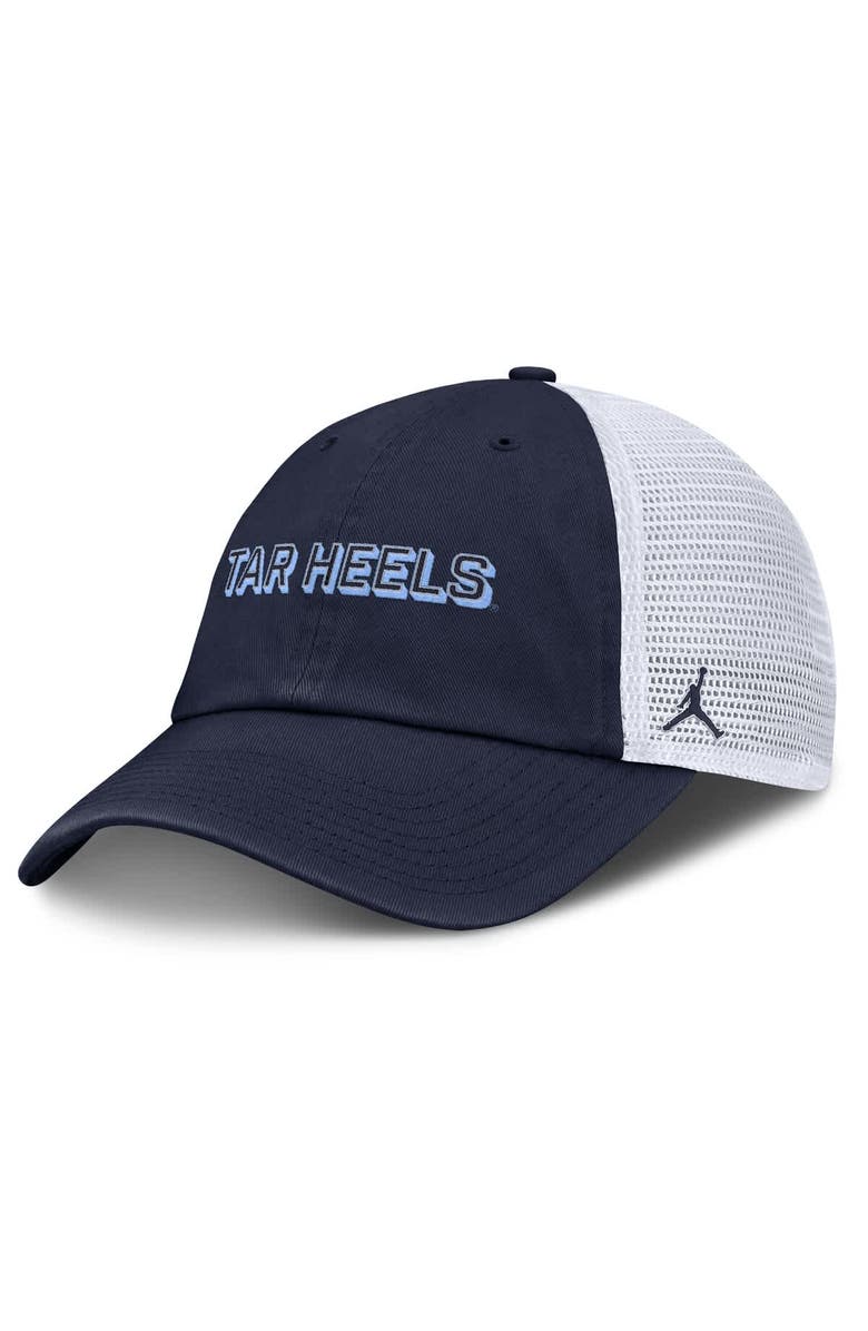 Jordan Brand Men's Jordan Brand Navy North Carolina Tar Heels 2025 Gameday On-Field Club Adjustable Trucker Hat, Main, color, Navy