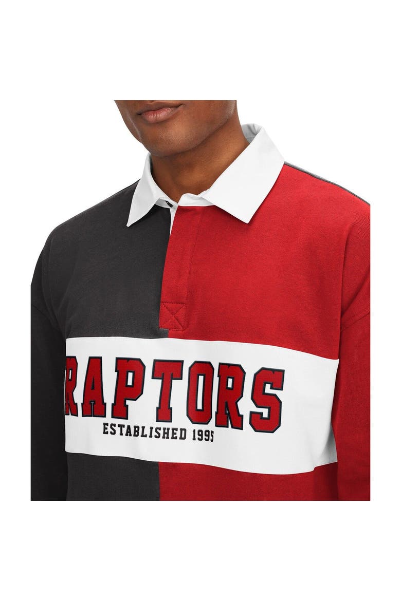 Men's Tommy Jeans Black/Red Toronto Raptors Ronnie Rugby Long Sleeve T-Shirt, Alternate, color, Black