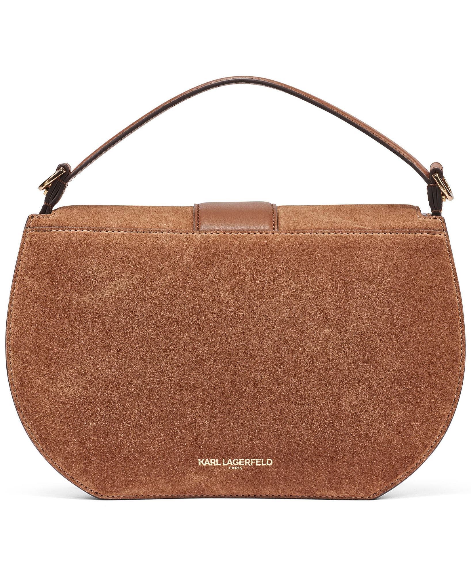 Jocelina Suede Satchel, Alternate, color, Cognac