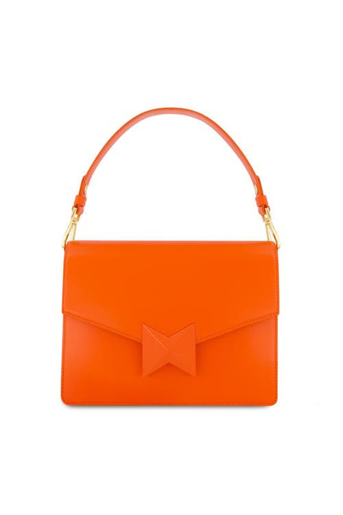Mac Duggal Classic Leather Medium Size Shoulder Bag in Sunset at Nordstrom