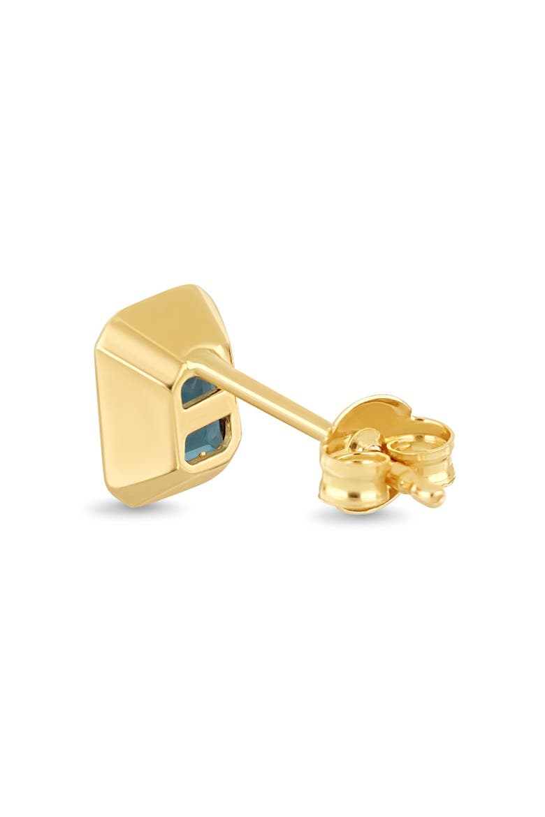 14K London Blue Topaz Stud Earrings, Alternate, color, 14K YELLOW GOLD