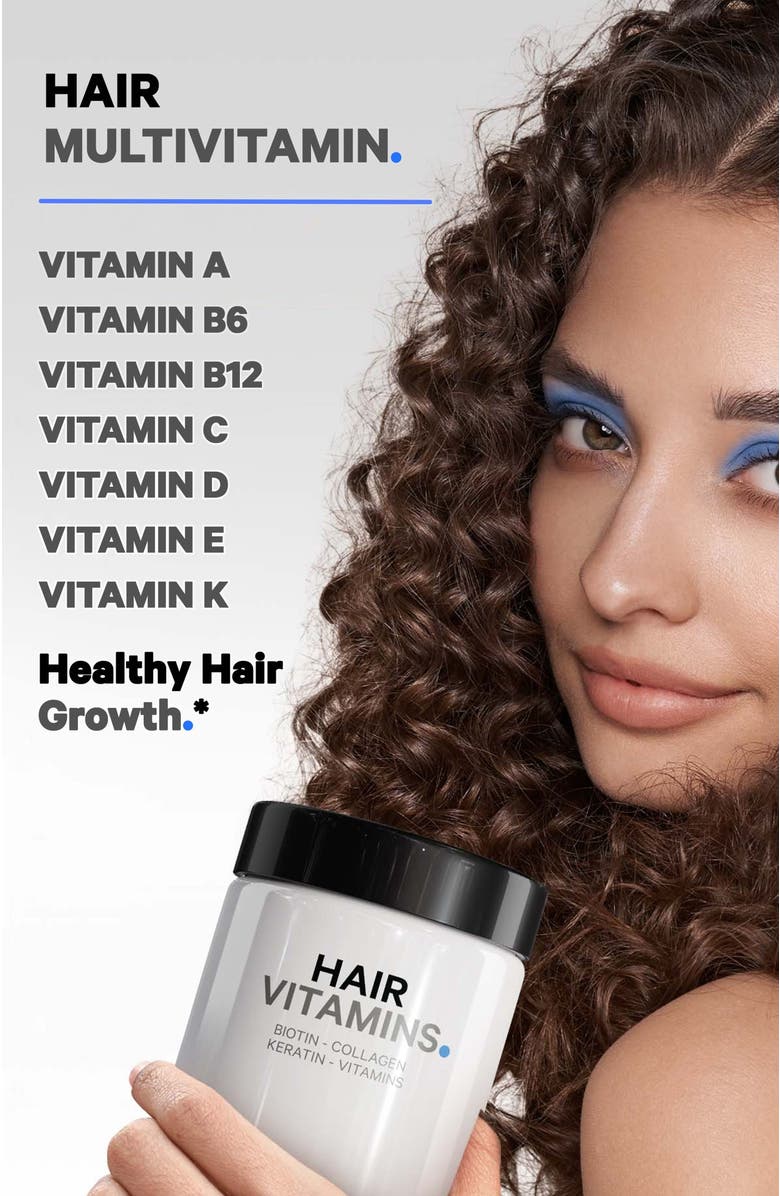 Codeage Hair Vitamins + Biotin Collagen Supplement, Alternate, color, White