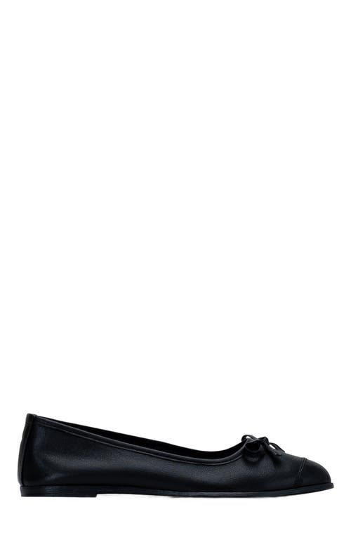 Forever & Always Shoes Brooklyn Leather Ballerina Flats in Black Leather at Nordstrom, Size 7.5
