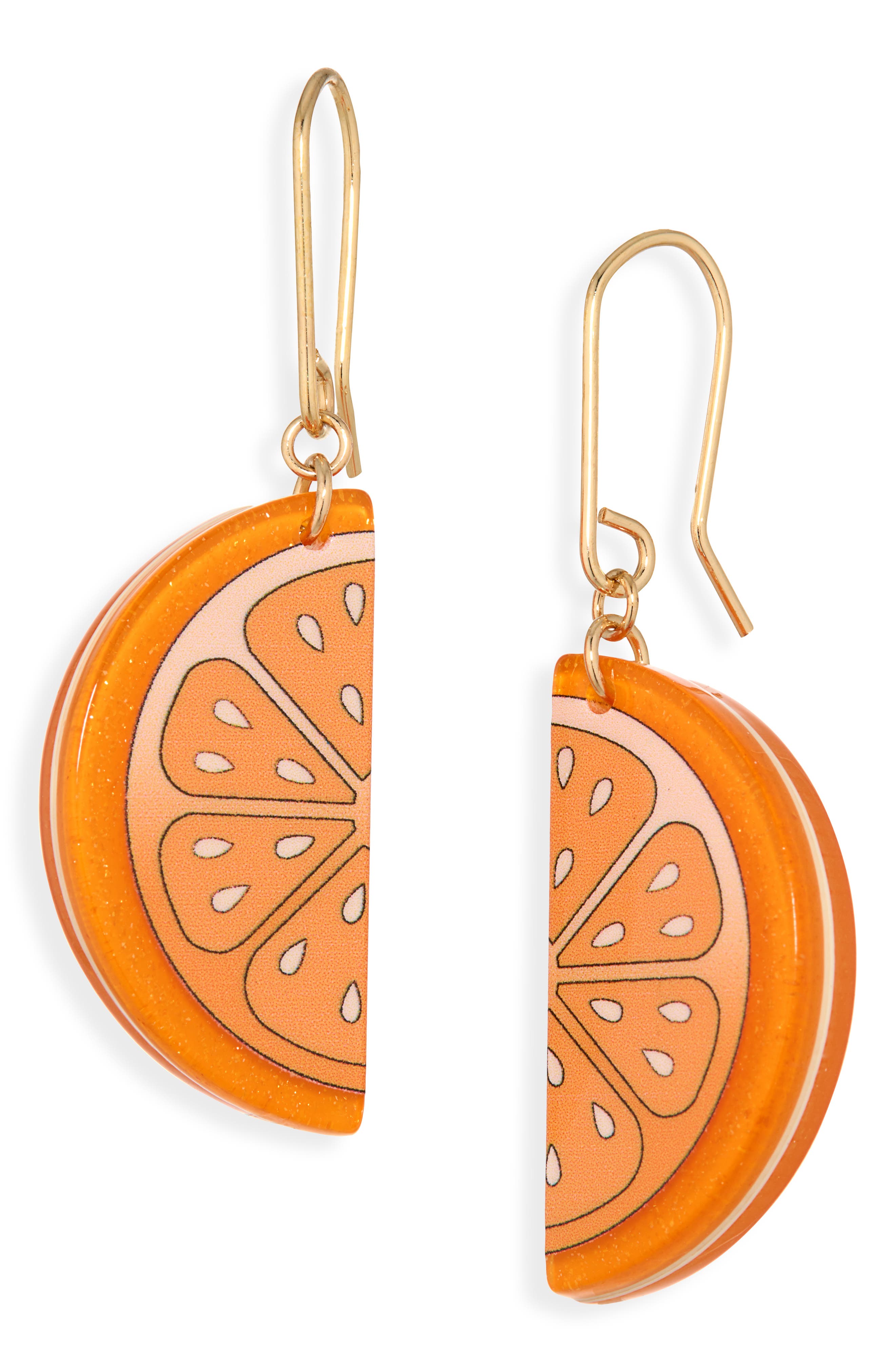 Leith Orange Slice Drop Earrings