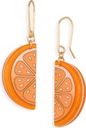 Leith Orange Slice Drop Earrings