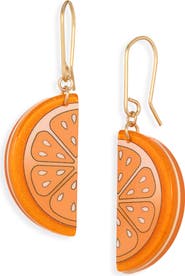 Leith Orange Slice Drop Earrings