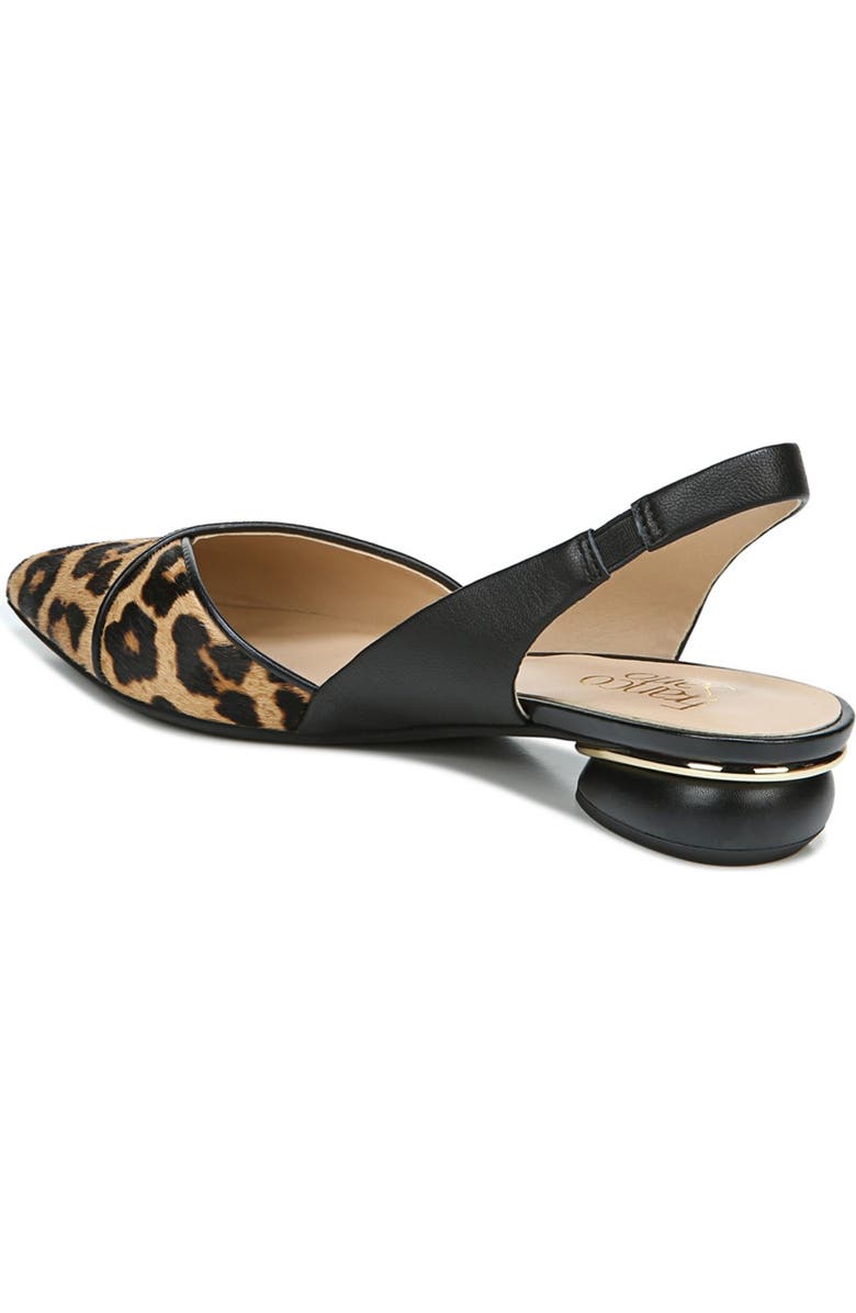 Franco Sarto Rosaline Genuine Calf Hair Leopard Print Slingback Flat, Alternate, color,