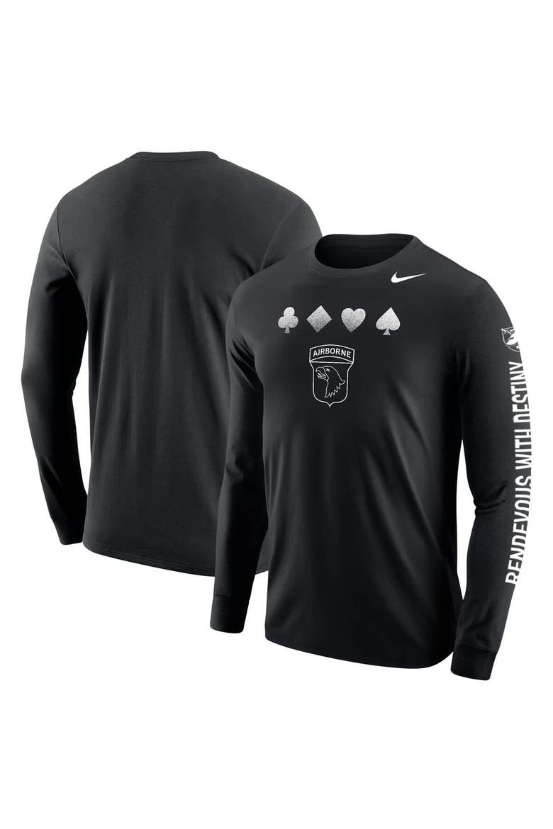Youth Nike Black Army Black Knights 2024 Rivalry Collection Suit Long Sleeve T-Shirt, Main, color, Black