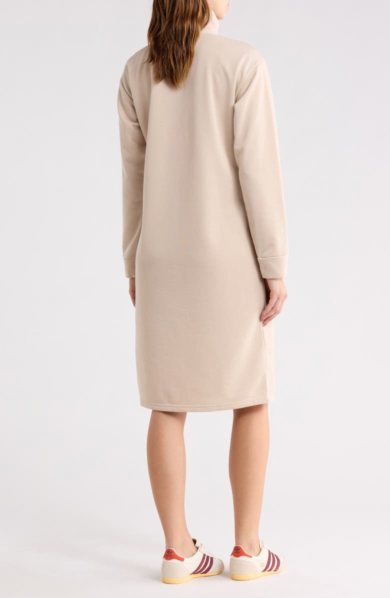 WISHLIST French Terry Half Zip Long Sleeve Maxi Dress, Alternate, color, Natural