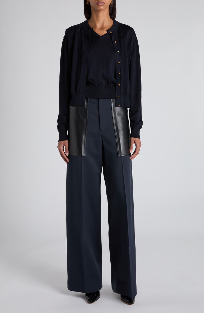 Bottega Veneta Knot Button Twin Set, Alternate, color, 4121 Navy