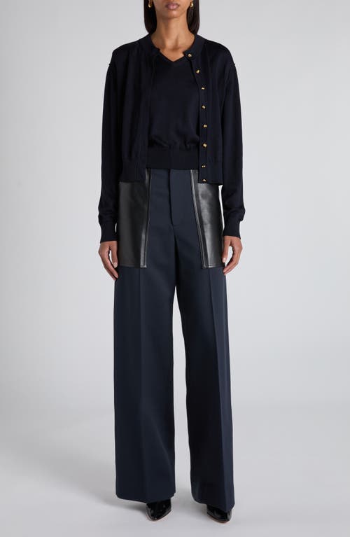Bottega Veneta Knot Button Twin Set In Blue