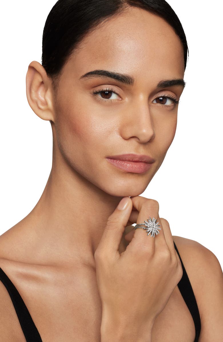 David Yurman Starburst Ring with Pavé Diamonds, Alternate, color, 