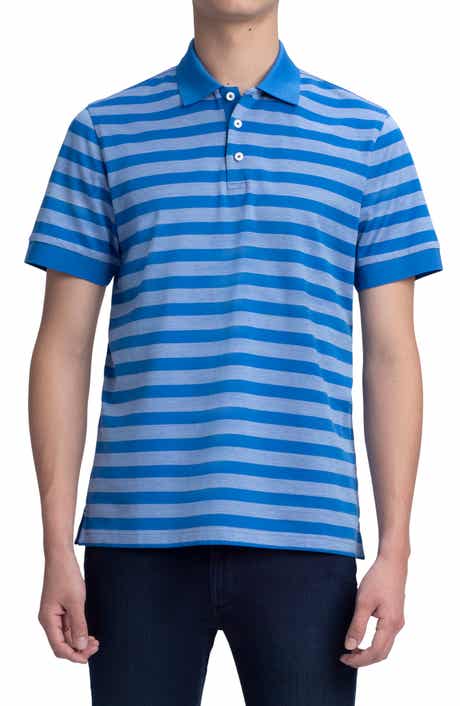 Bugatchi Stripe Mercerized Cotton Polo
