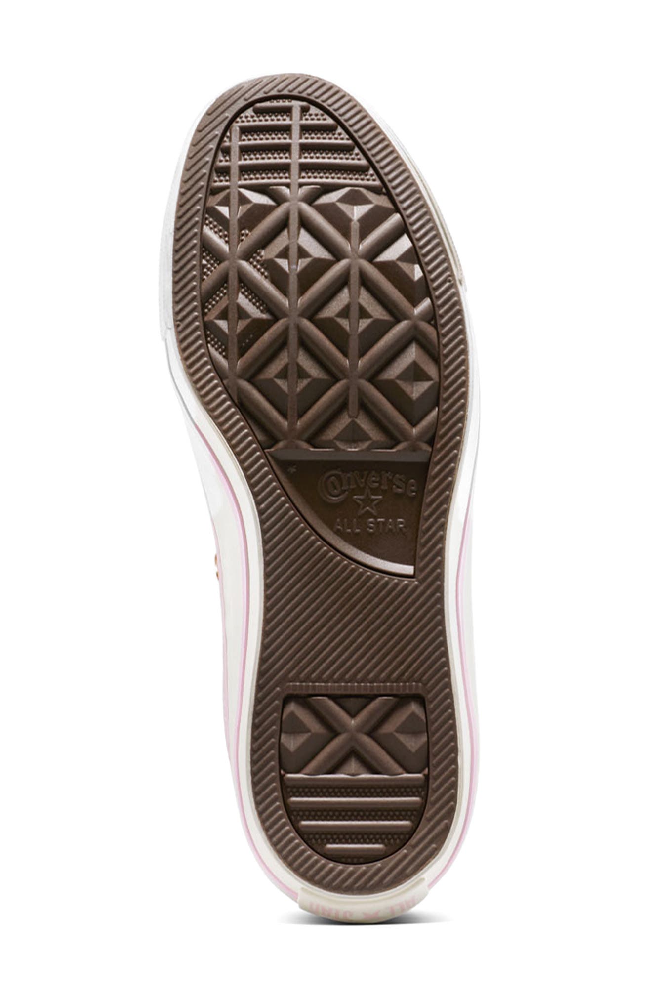 Converse Chuck Taylor All Star Canvas & Knit High Top Sneaker, Alternate, color, Sugar Berry/ Egret/