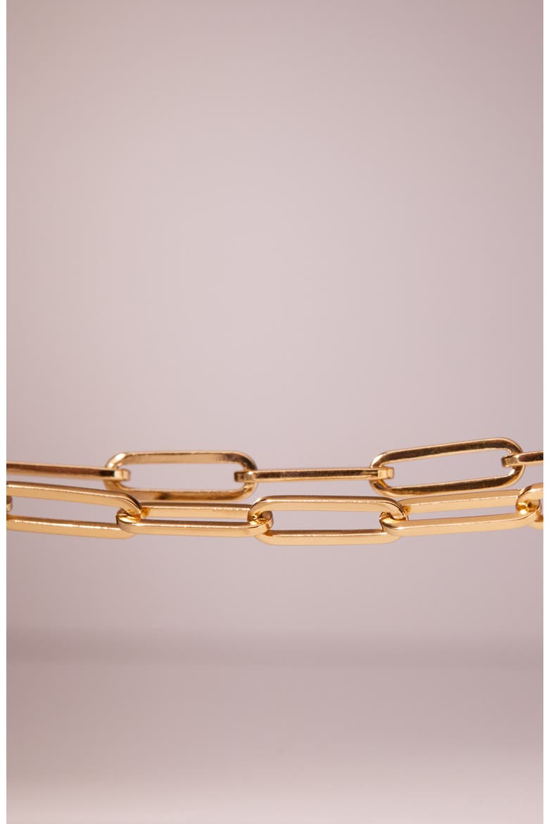 Large Paperclip Chain Necklace, Alternate, color, Yellow Gold Vermeil