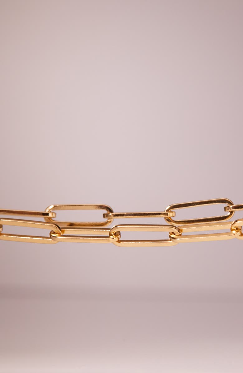 Aurate New York Large Paperclip Chain Necklace, Alternate, color, Yellow Gold