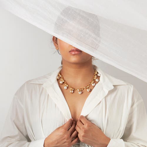 Dhwani Bansal Zooni Necklace In Gold Plated