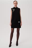 Exquise Sleeveless Shirt Collar Dress