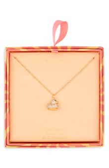 Leith Cubic Zirconia Rubber Ducky Pendant Necklace