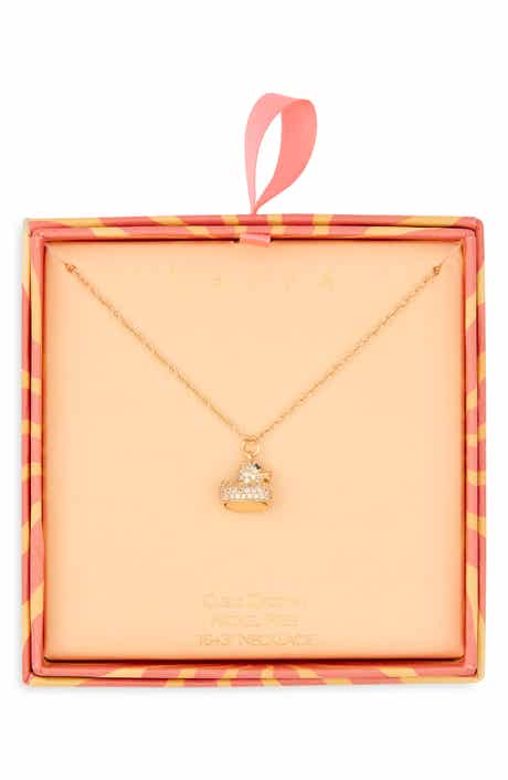 Leith Cubic Zirconia Rubber Ducky Pendant Necklace
