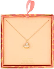 Leith Cubic Zirconia Rubber Ducky Pendant Necklace