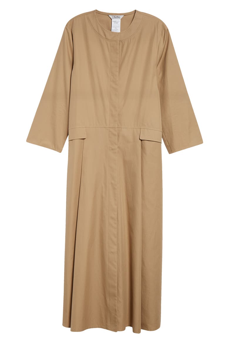Nora Cotton Twill Dress, Alternate, color, HAZELNUT BROWN