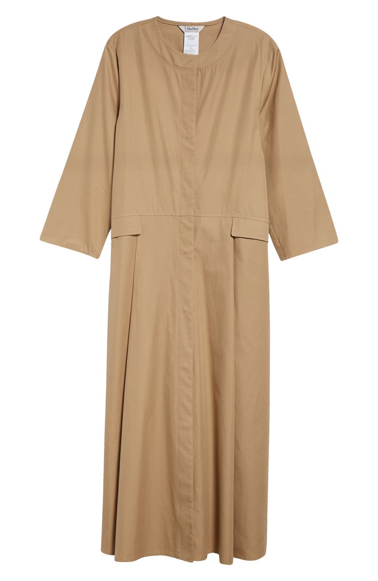 Max Mara Nora Cotton Twill Dress, Alternate, color, Hazelnut Brown