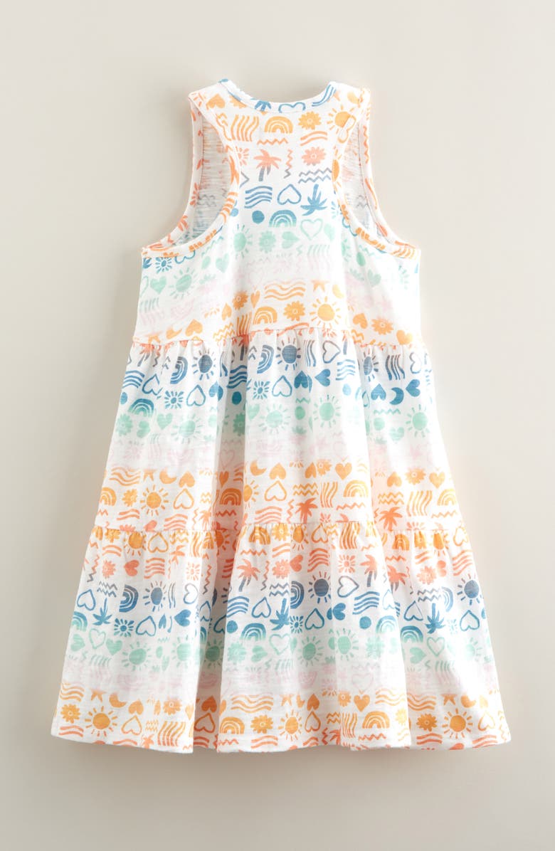 Tucker + Tate Kids' Tiered Dress, Alternate, color, White- Multi Cheery Tile
