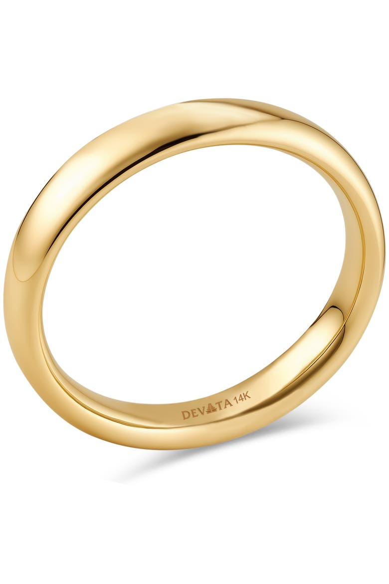 4mm Classic Dome Band Ring in 14K Gold, Main, color, Gold