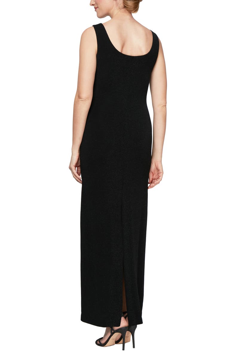 Alex Evenings Column Gown with Mandarin Collar Jacket, Alternate, color,