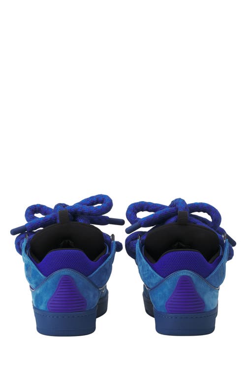 Lanvin Curb Sneakers In Leather With Snake Laces In Multi