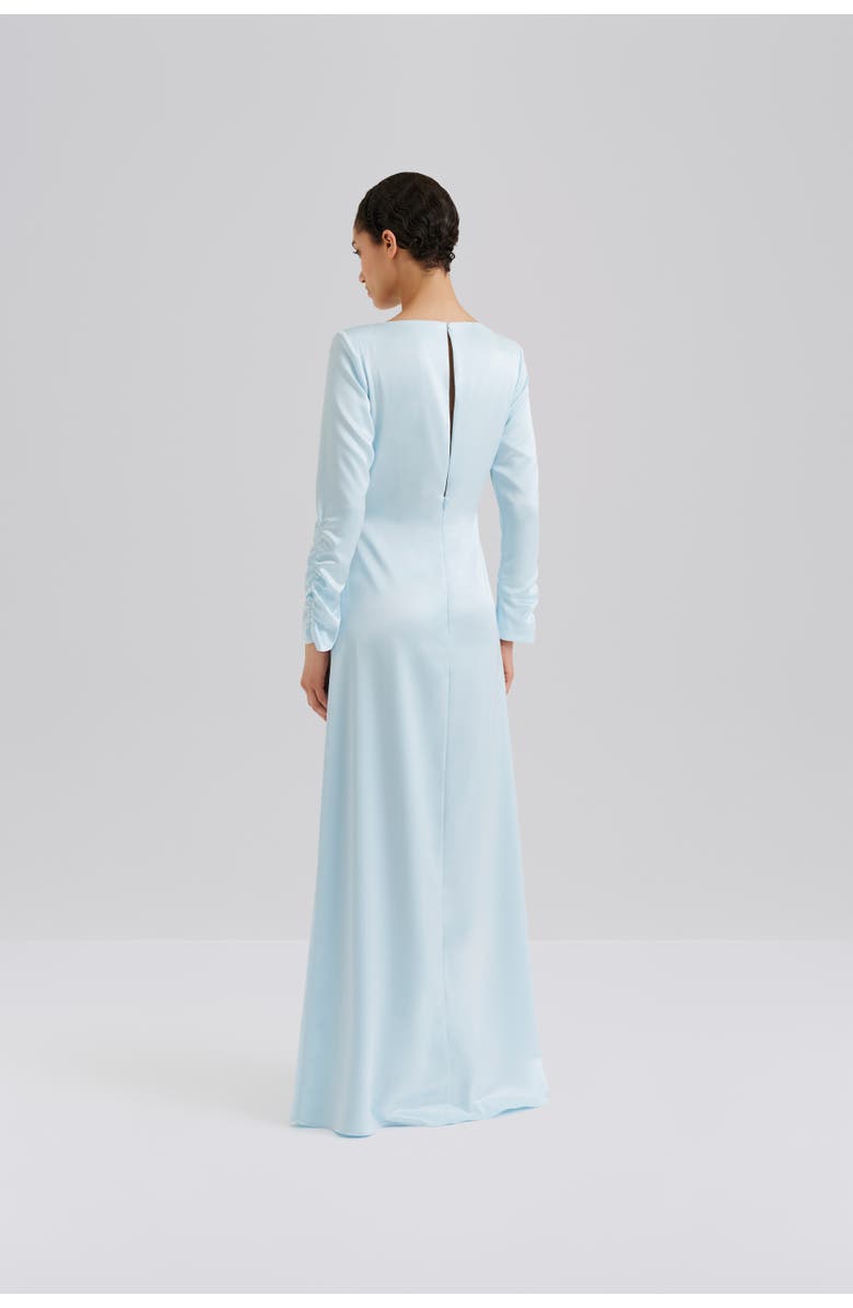 Malina Luisa Ruched Long Sleeve Maxi Dress, Alternate, color, Icy Blue