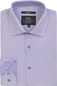 W.R.K Slim Fit Flower Geo Print Recycled Performance Stretch Dress Shirt