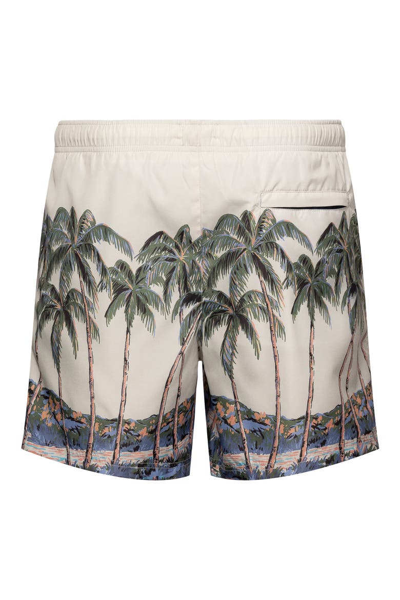 Palm Tree Swim Trunks, Alternate, color, GREEN