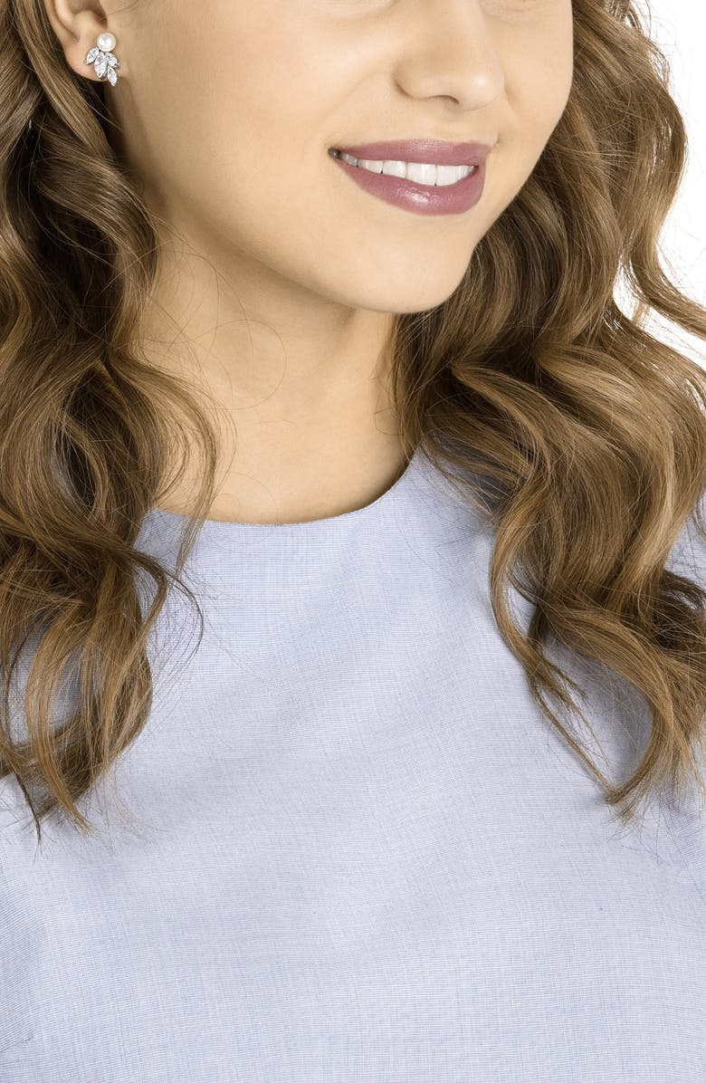 Swarovski Louison Crystal & Imitation Pearl Earrings, Alternate, color, 