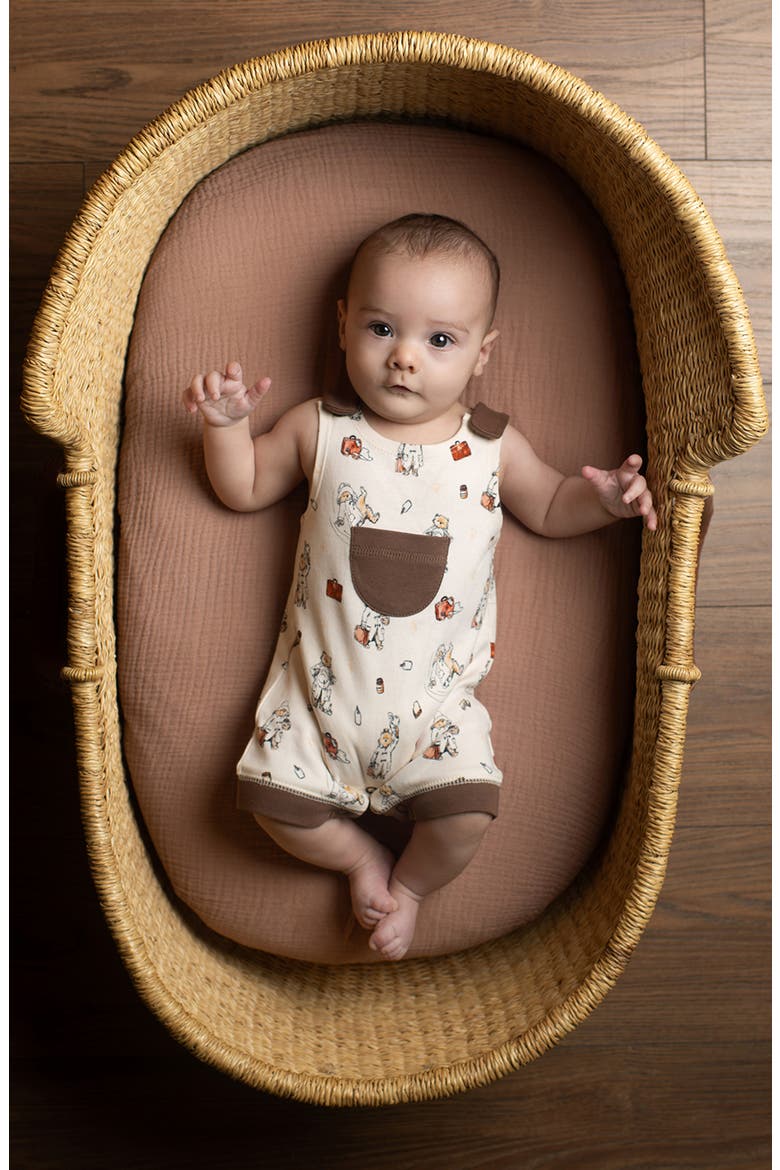 x Paddington Bear™ Sleeveless Organic Cotton Pocket Romper, Alternate, color, ADVENTURE PADDINGTON