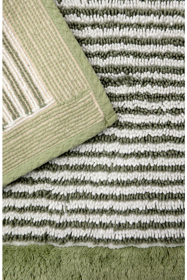 Portobello Stripe Coastal Inspired Bath Rugs, Alternate, color, Sage