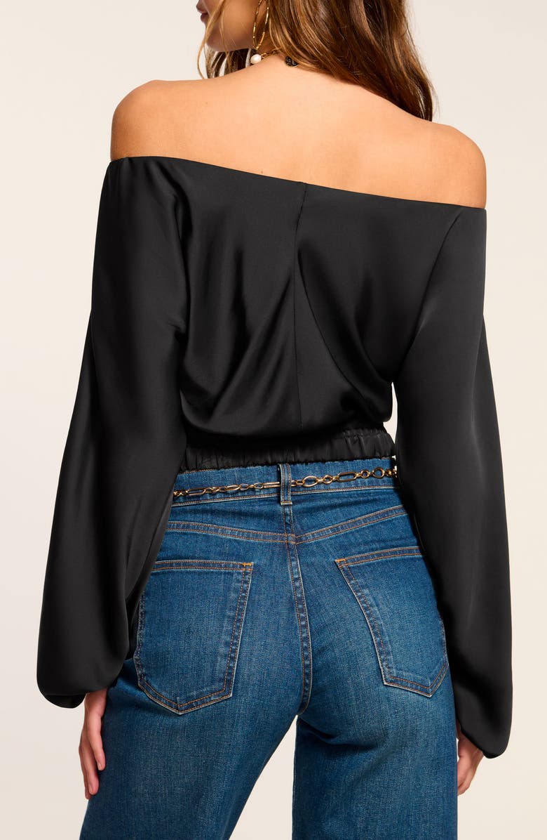 Ramy Brook Sonja Off the Shoulder Long Sleeve Cropped Top, Alternate, color, 
