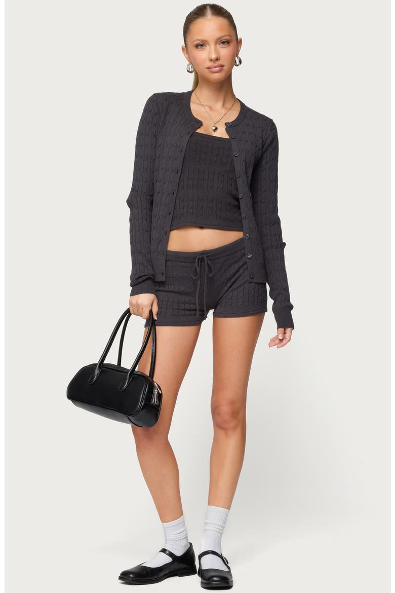 Nella Cable Tank, Alternate, color, DARK GRAY