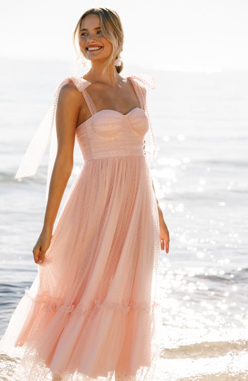 Petal And Pup Petal & Pup Floret Bow Strap Midi Sundress In Pink