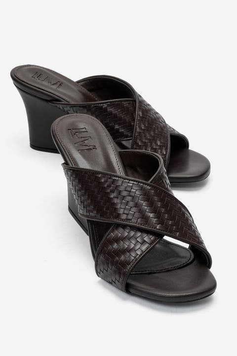 Lavean Cross Strap Wedge Sandal