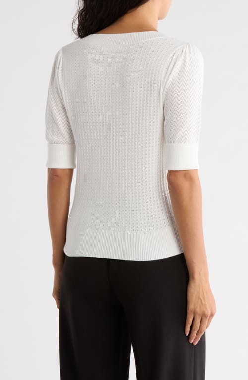 Dr2 By Daniel Rainn Pointelle Stitch Sweater
