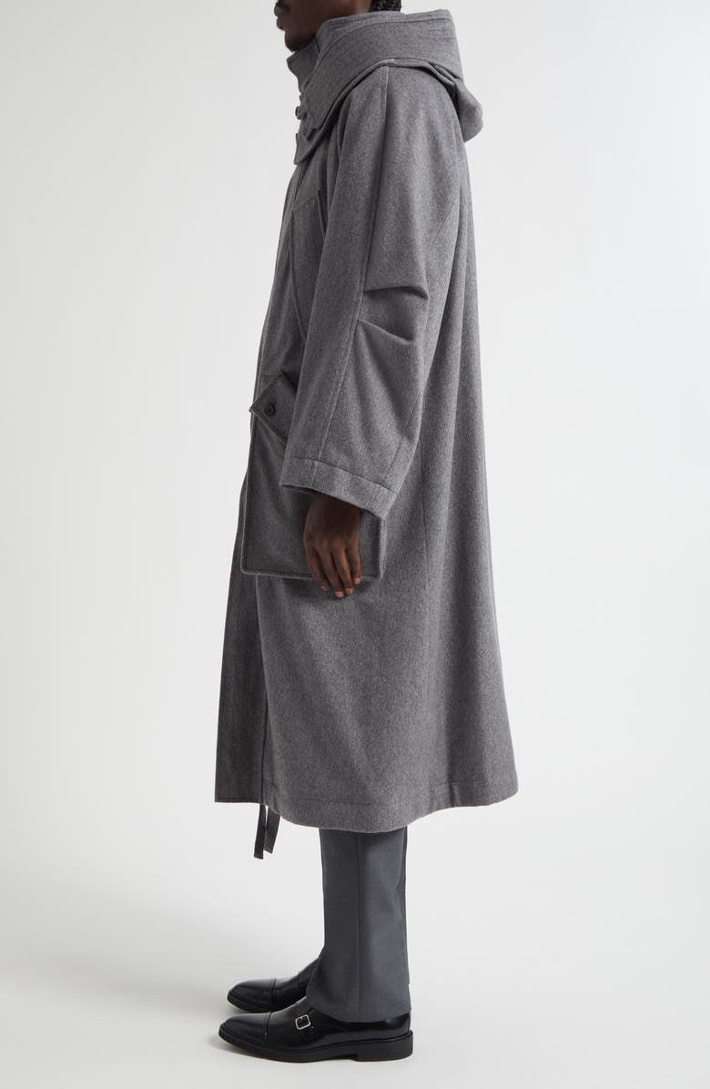 Thom Browne Waterproof Cashmere Parka With Removable Hood, Alternate, color, Medium Grey