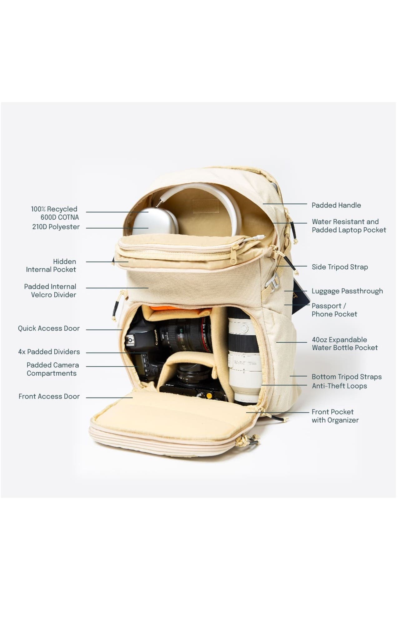 Brevite The Jumper Photo Backpack, Alternate, color, 