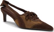 Jeffrey Campbell Laces Leather Slingback Pump