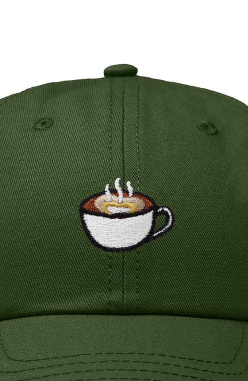 Dalix Cappuccino Embroidered Casual Cap In Olive