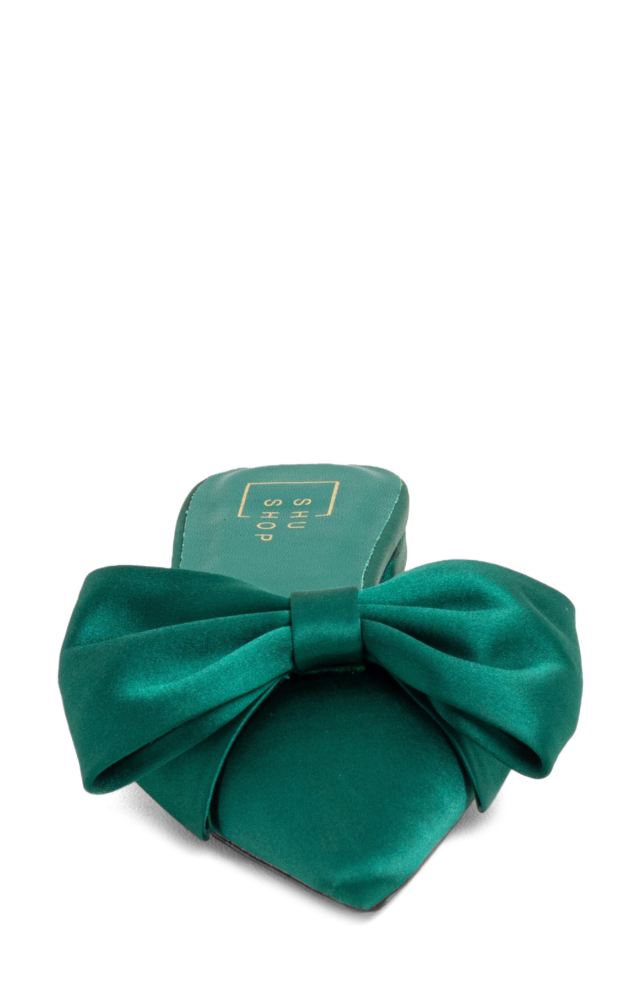 Dorothy Pointed Toe Flat, Alternate, color, GREEN