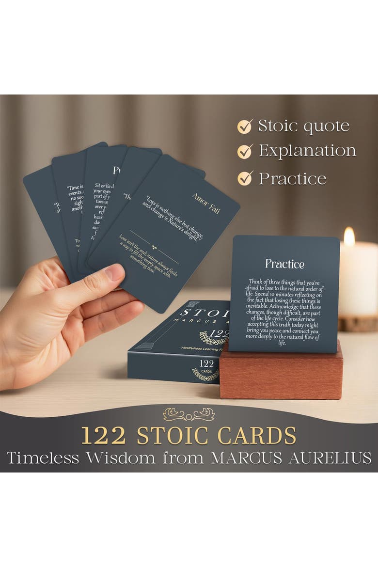 Stoicism Quotes Calendar & Card Set, Alternate, color, Stoicism