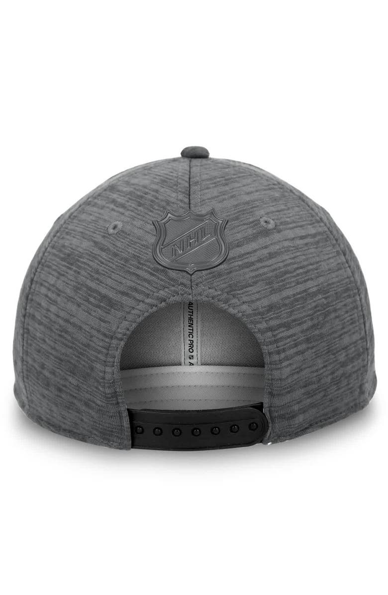 FANATICS Men's Fanatics  Heather Charcoal San Jose Sharks Authentic Pro Road Adjustable Hat, Alternate, color, Heather Charcoal