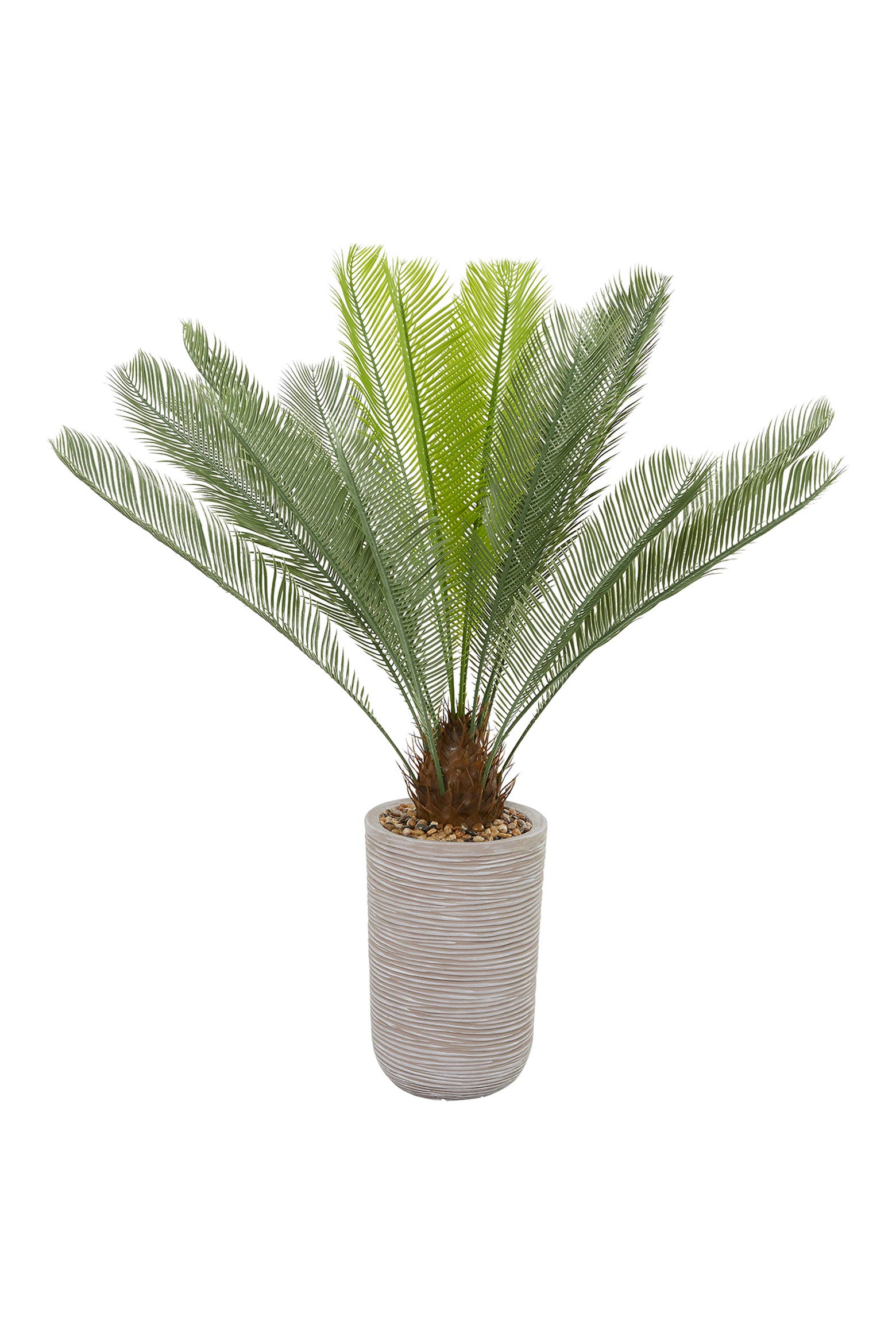 Sago Mat GINGER BIRCH STUDIO Green Faux Foliage Sago Palm Artificial Plant with ...